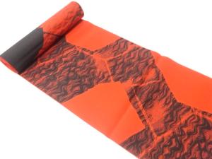 アンティーク　抽象模様織出し八寸帯地反物